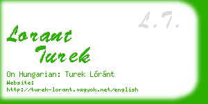 lorant turek business card